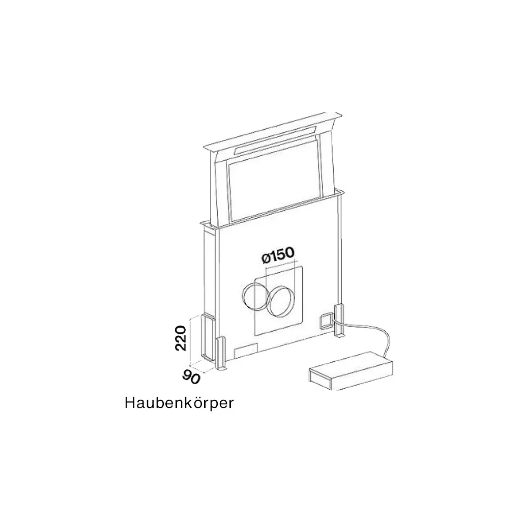 Arbeitsplattenhaube DOWN DRAFT 90 - Image 3