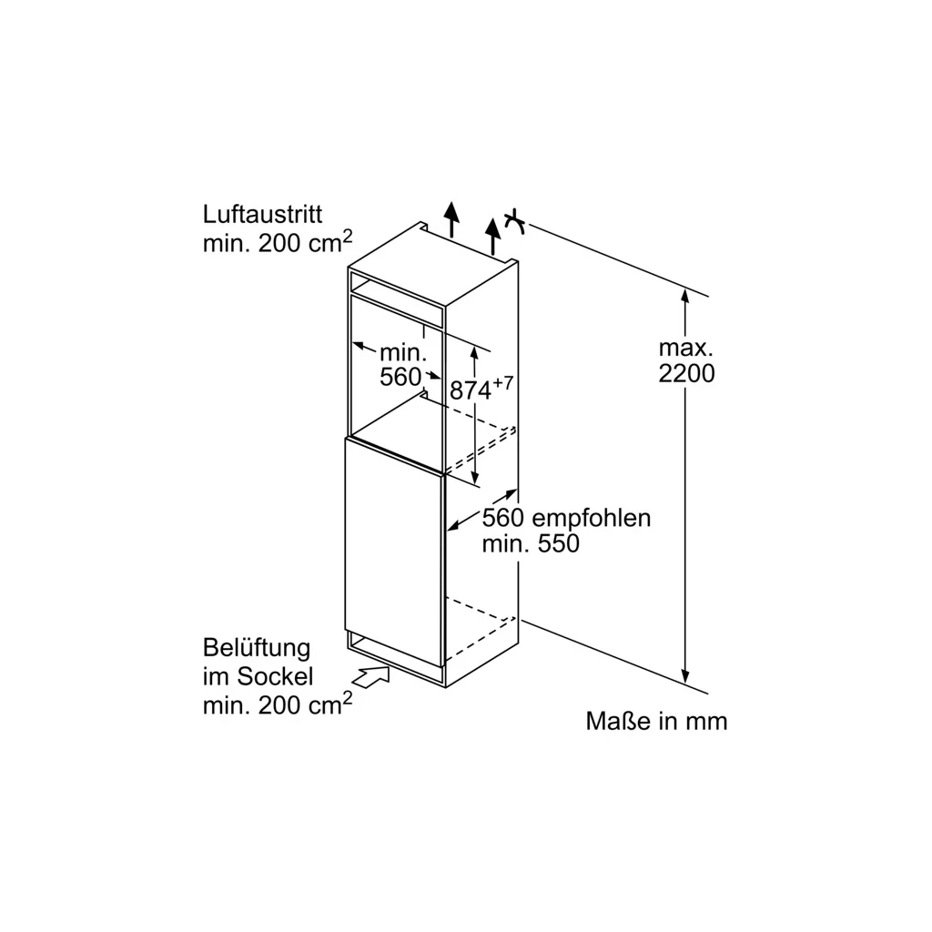 Einbau-Kühlschrank mit Gefrierfach iQ100 KI22L2FE1 - Image 6