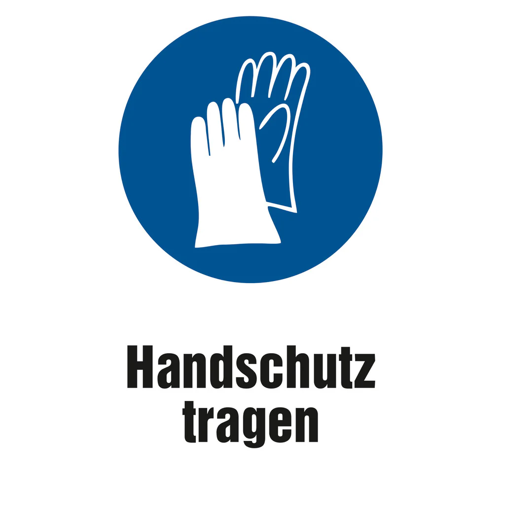 Gebotsschild - Handschuhe tragen