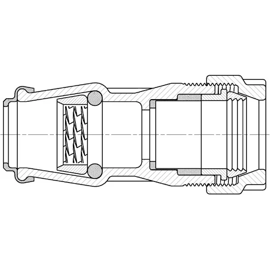 ISO-Fitting Verbinder "PE-Rohr - Stahlrohr" zugfest - Image 2