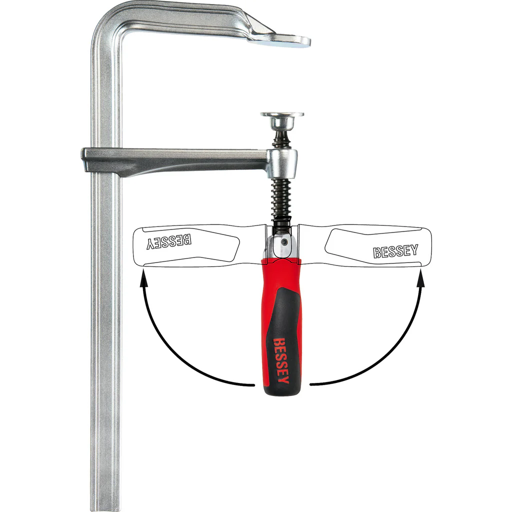 Original BESSEY Ganzstahl-Schraubzwinge GZ mit Klappgriff - Image 3