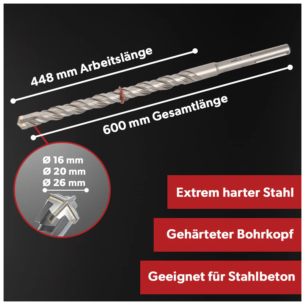 Siwitec SDS Max Betonbohrerset 3-teilig - Image 2