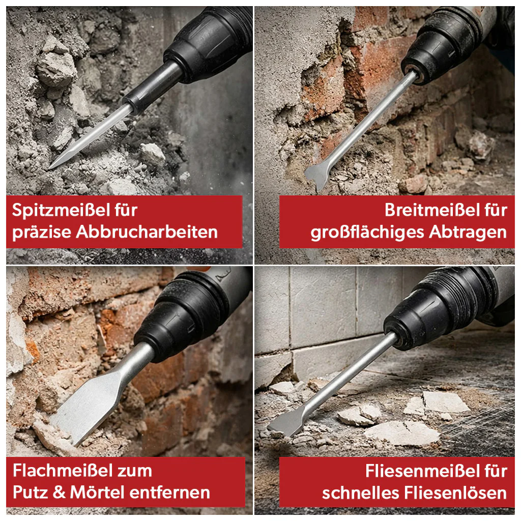 Siwitec SDS Max Bohrer- und Meißelset 7-teilig - Image 3