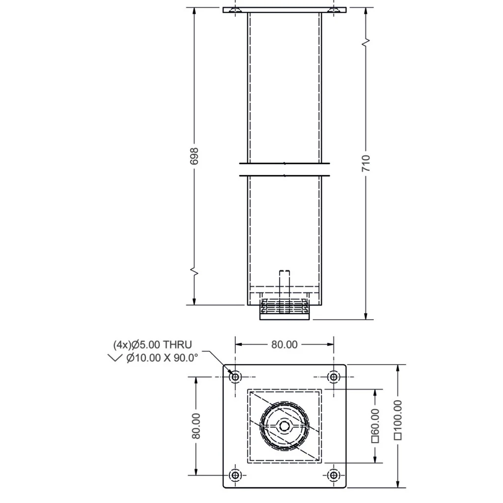 Tischfuß Quadra - Image 2