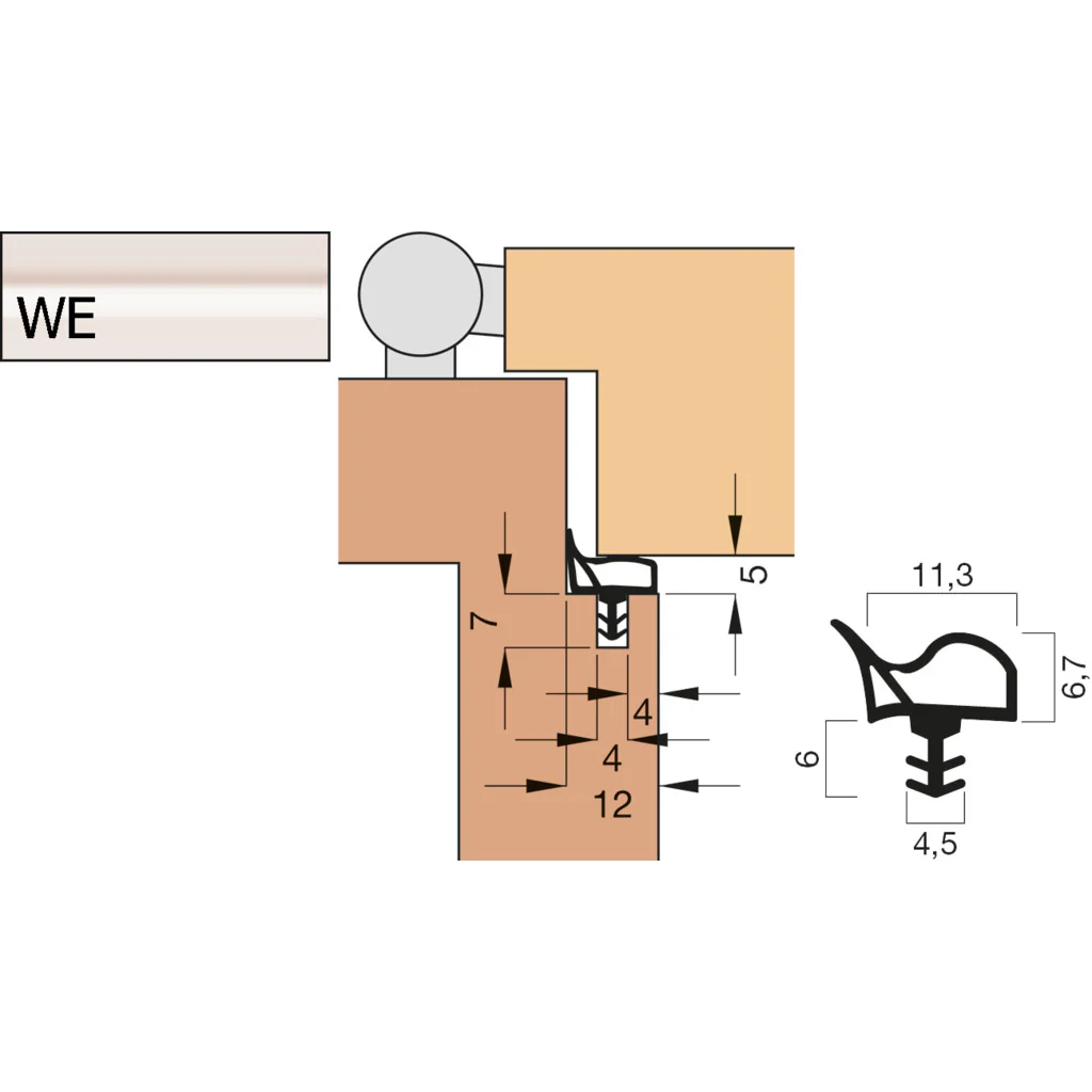 Türdichtung V 1015 Kurzbund - Image 2